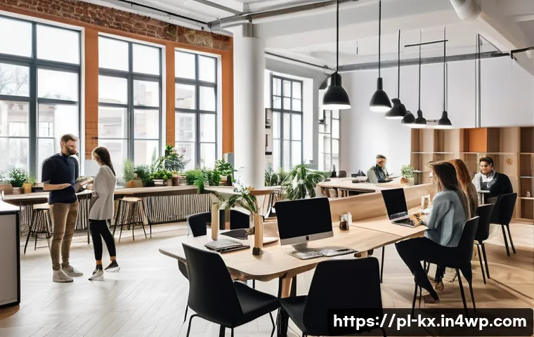 인플루언서 협업 프레임워크의 지속 가능성 - A professional and warm office scene showing a diverse group of marketing professionals and influenc...