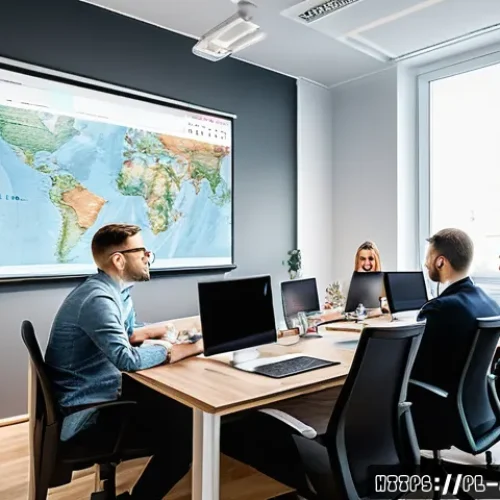 Home 31 인플루언서 협업을 위한 크리에이티브 방향 설정 - A professional marketing meeting scene in a modern office in Warsaw, Poland, featuring a diverse tea...